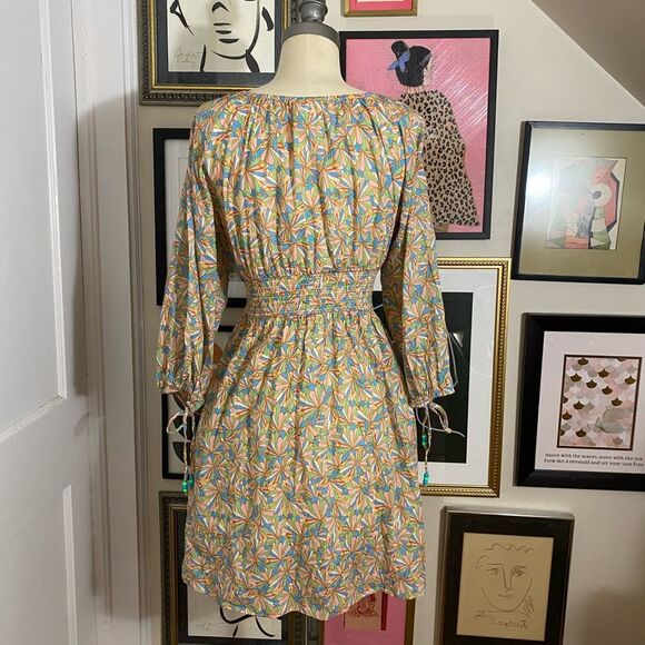 Shoshanna Women’s Multicolored 3/4 Sleeve Geometric Print Mini Dress sz XS - Picture 4 of 7